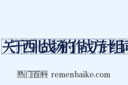 关于西北战场的作战方针组词是什么意思的图片